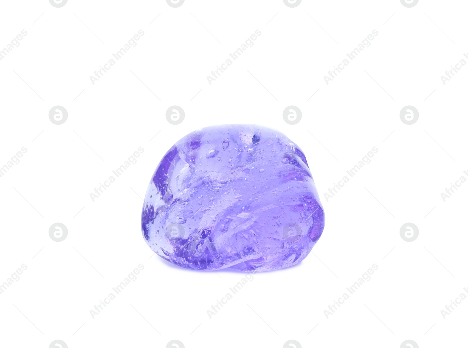 Photo of Lilac slime isolated on white. Antistress toy