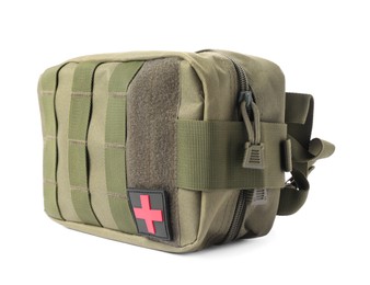 Photo of Military first aid kit isolated on white