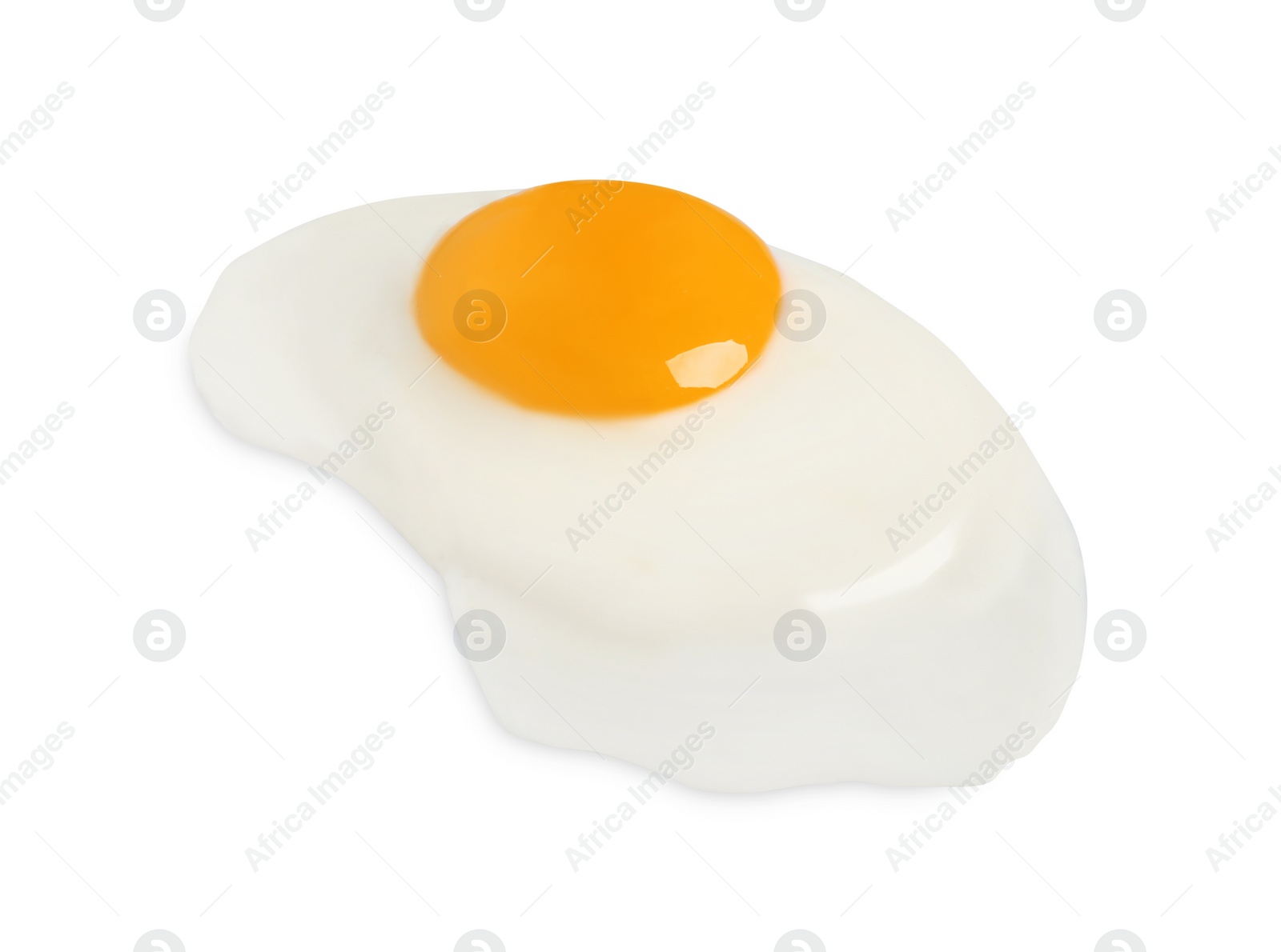 Photo of Tasty fried chicken egg isolated on white