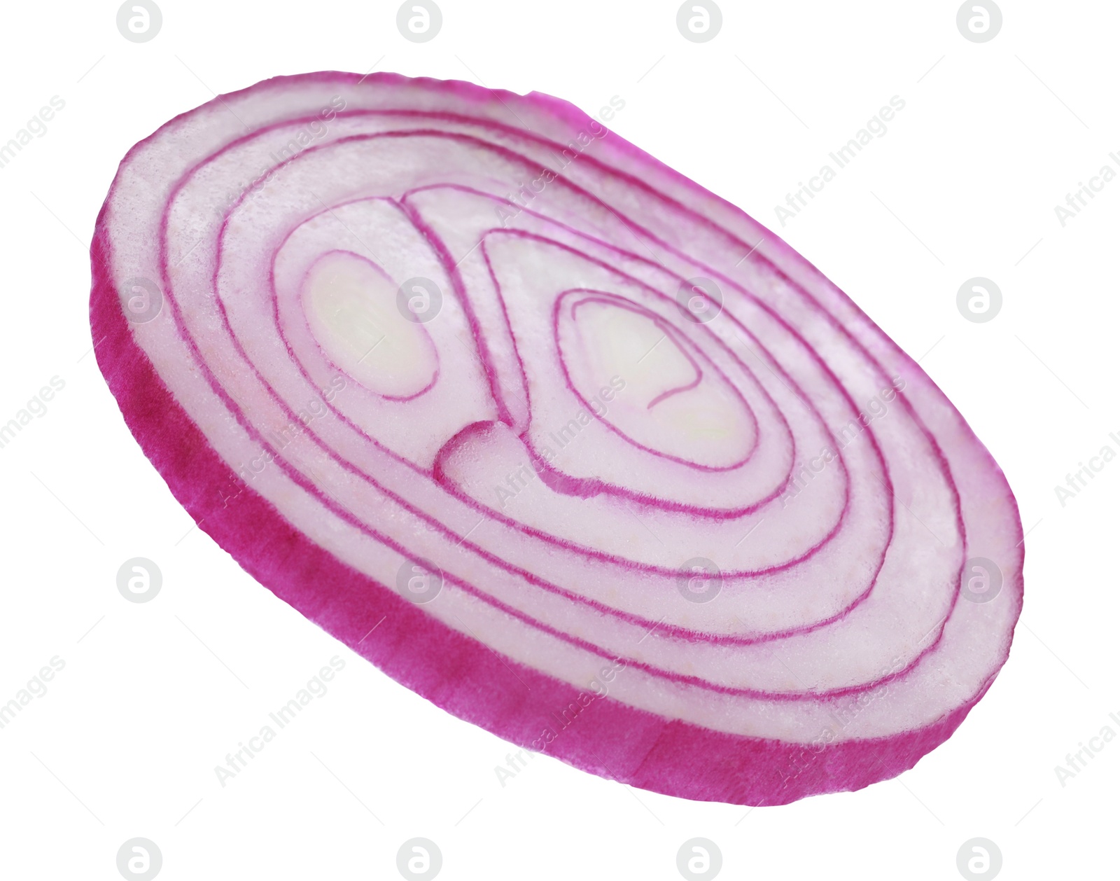 Photo of Slice of onion for burger isolated on white