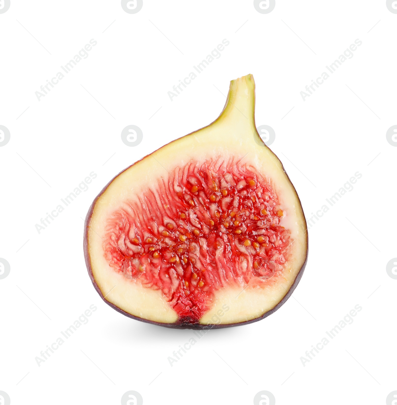 Photo of Half of fresh fig isolated on white