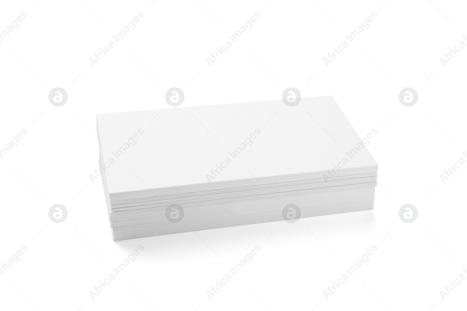 Photo of Blank business cards isolated on white. Mockup for design