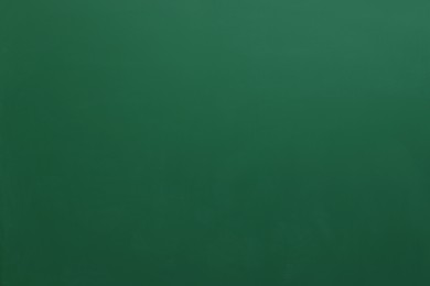 Photo of Blank green chalkboard as background. Space for text