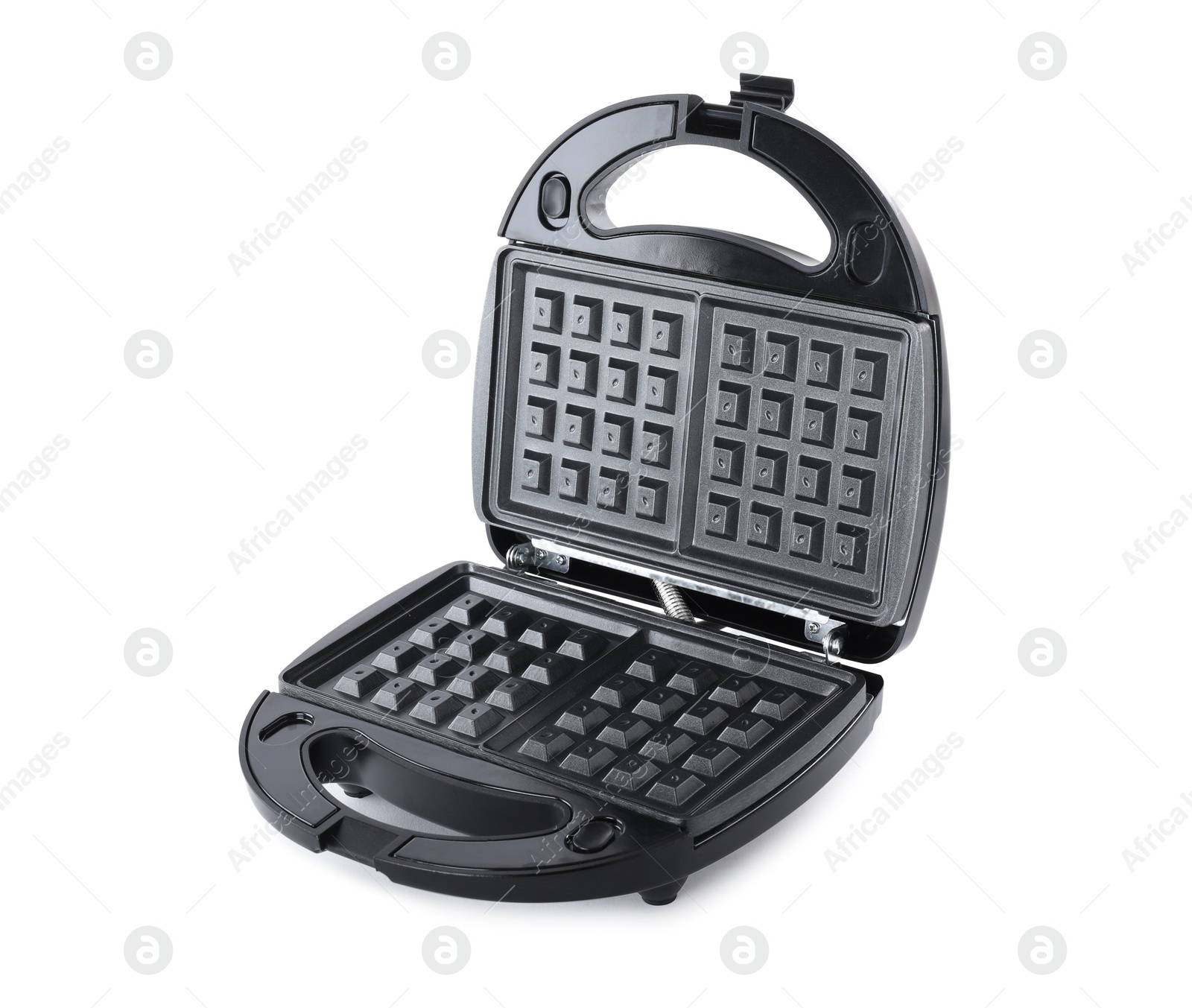 Photo of New modern waffle iron isolated on white