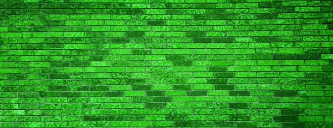 Image of St. Patrick day. Green brick wall as background. Banner design