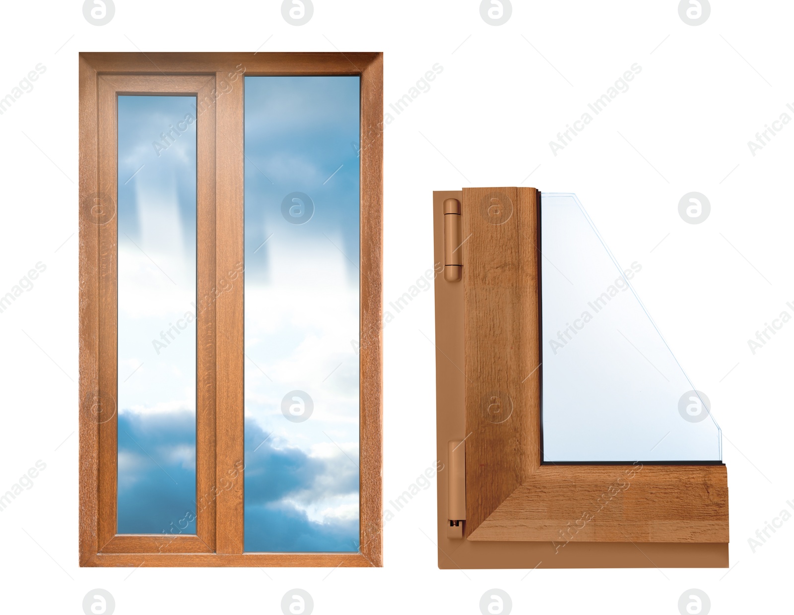 Image of Window and sample of profile on white background