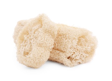 Loofah sponges isolated on white. Personal hygiene product