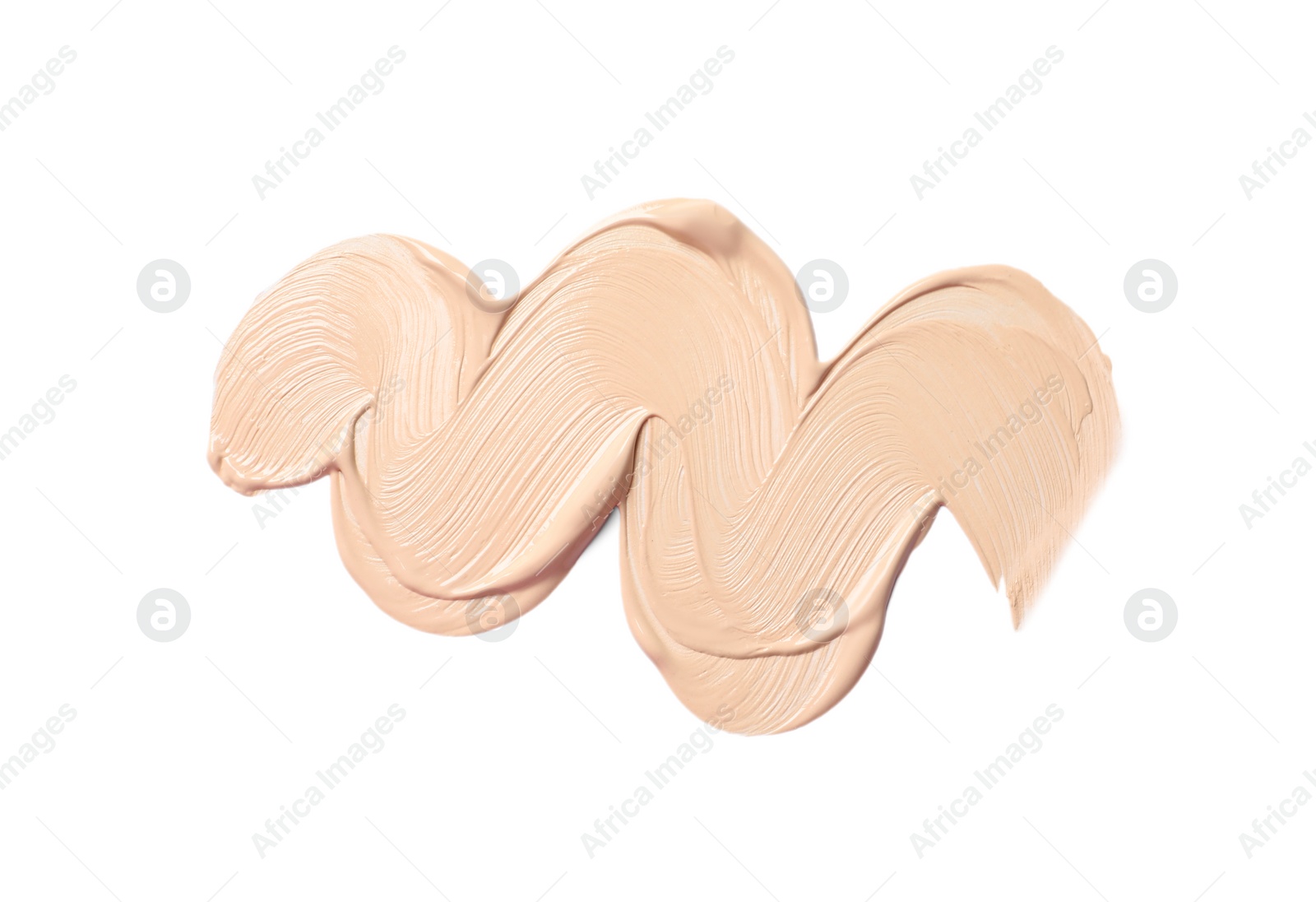 Photo of Smear of skin foundation isolated on white, top view