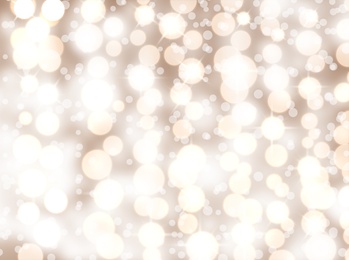 Image of Blurred view of beautiful Christmas lights, bokeh effect