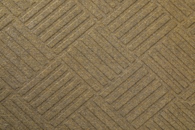 Photo of Texture of new clean door mat as background, top view