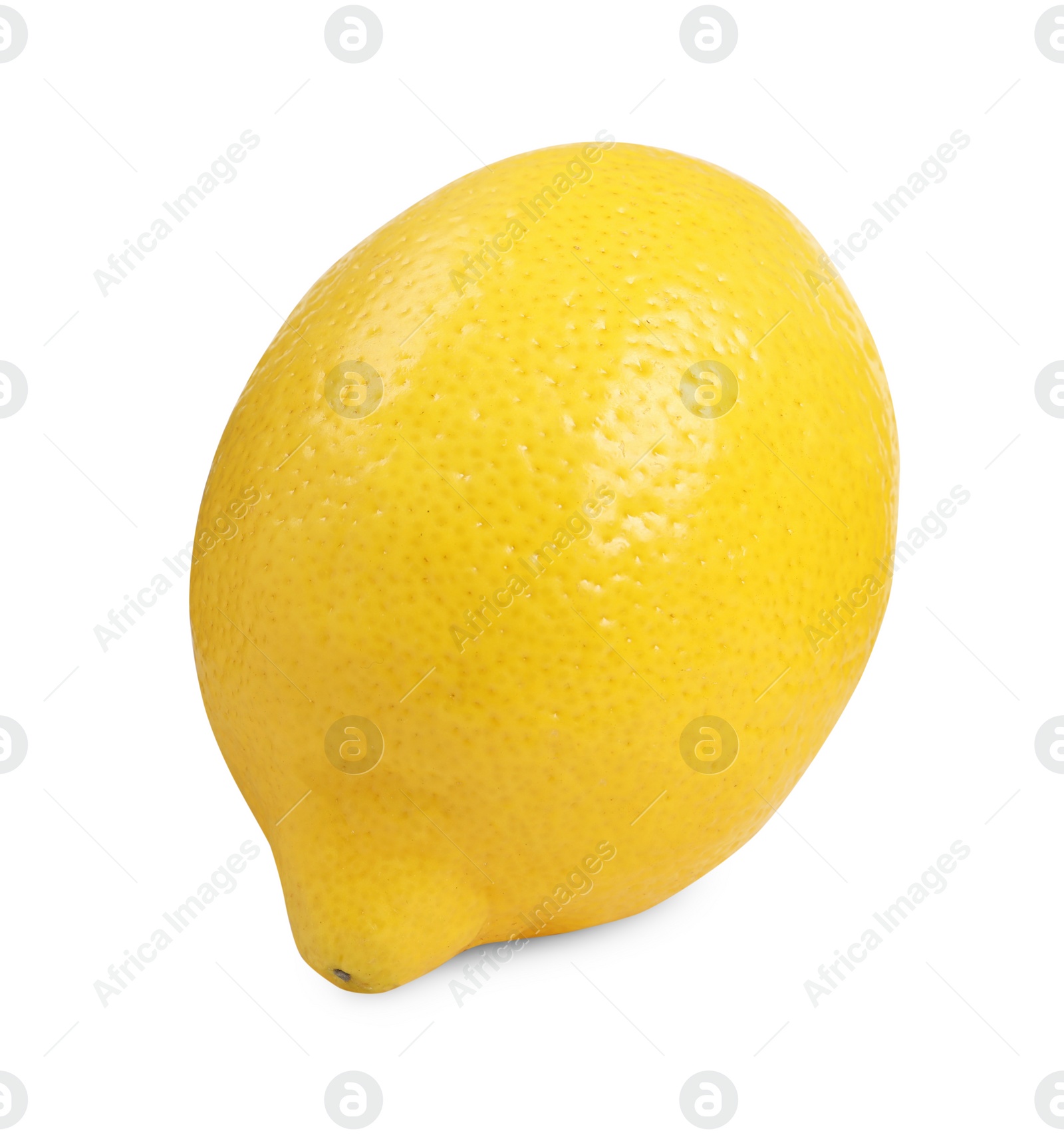 Photo of Citrus fruit. Whole fresh lemon isolated on white