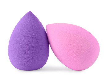 Two different make up sponges isolated on white