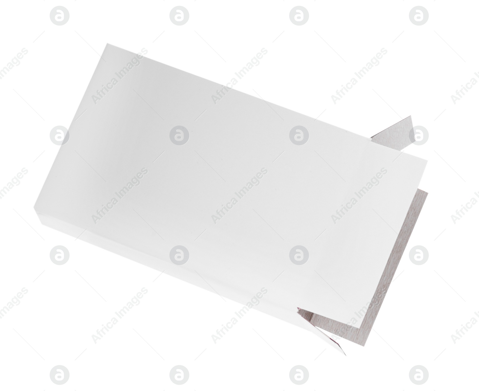 Photo of One open paper box isolated on white background