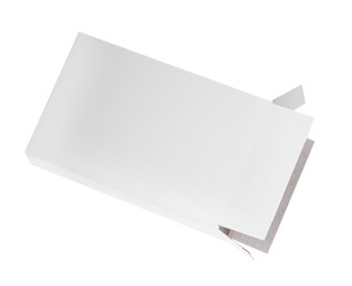 Photo of One open paper box isolated on white background