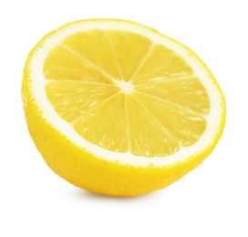 Photo of Half of fresh lemon isolated on white