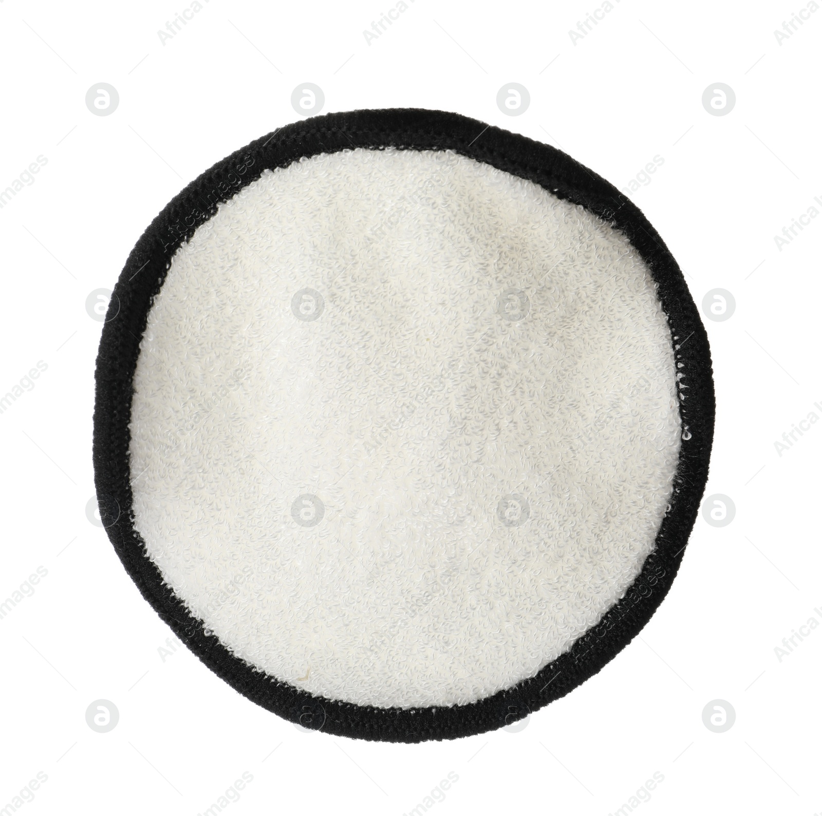 Photo of Eco friendly makeup remover pad isolated on white. Conscious consumption