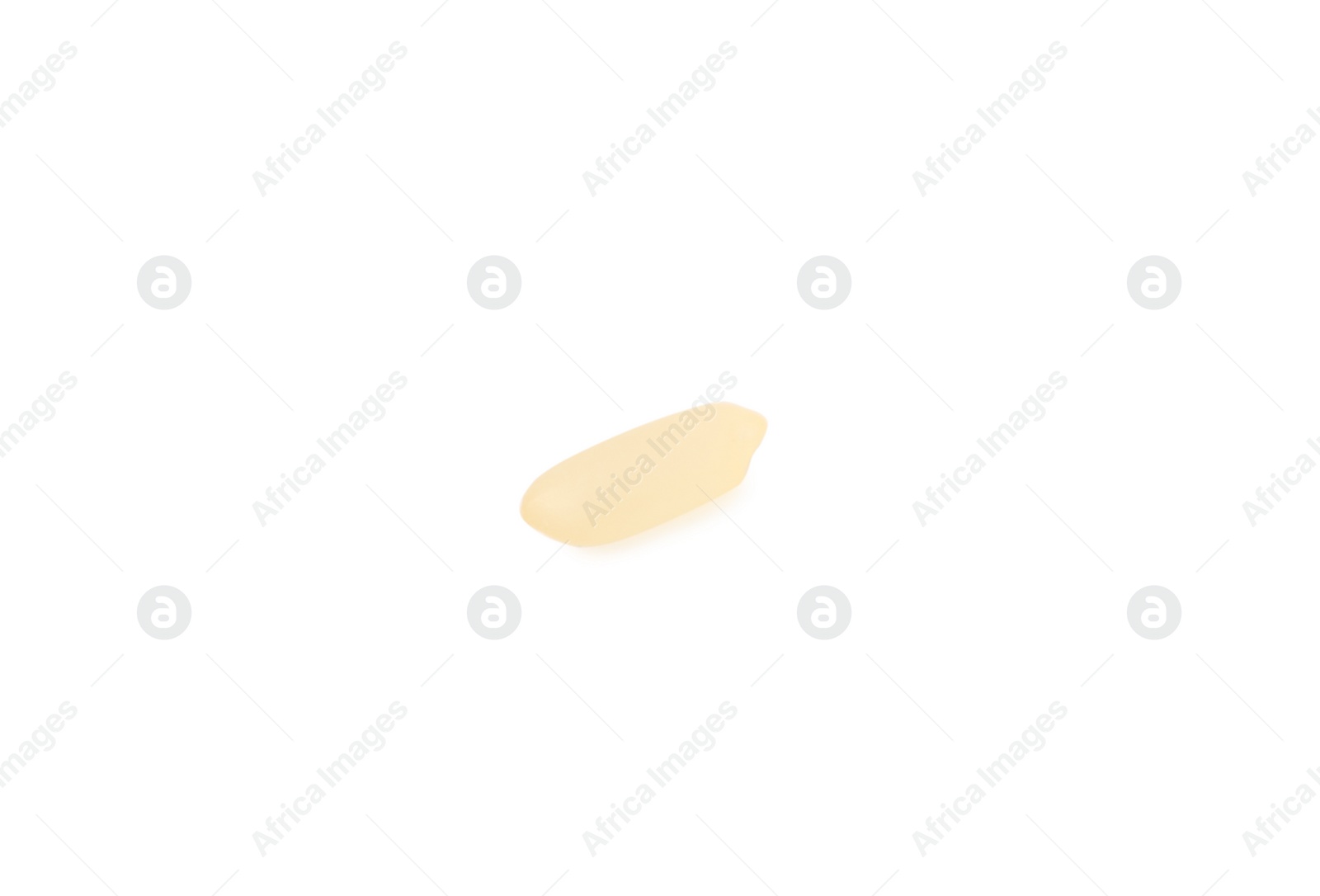 Photo of Raw rice on white background. Vegetable planting