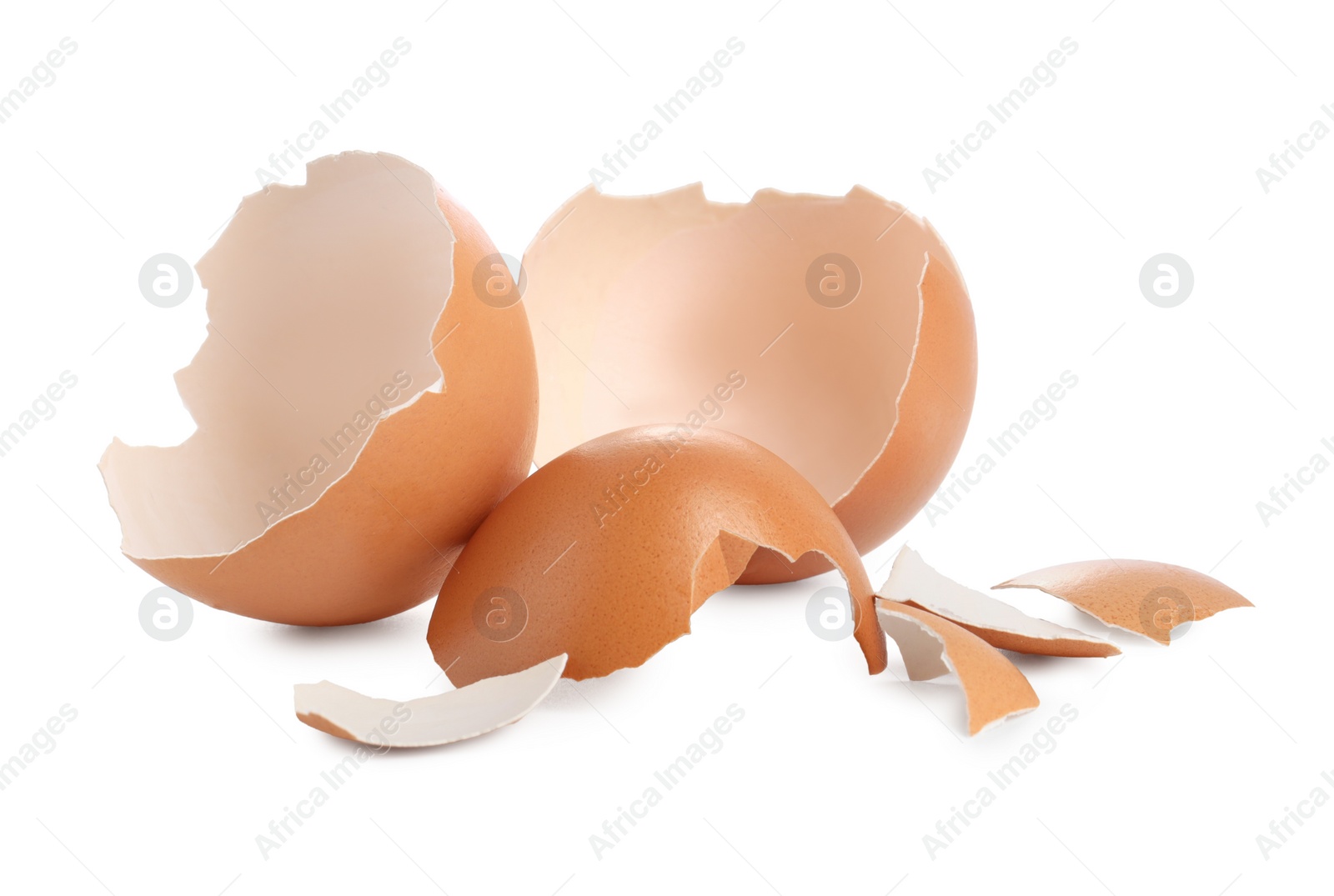 Photo of Shells of chicken egg isolated on white