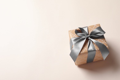 Beautiful gift box on light background