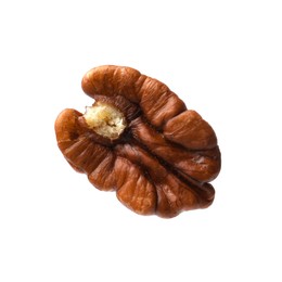 Photo of One tasty pecan nut isolated on white