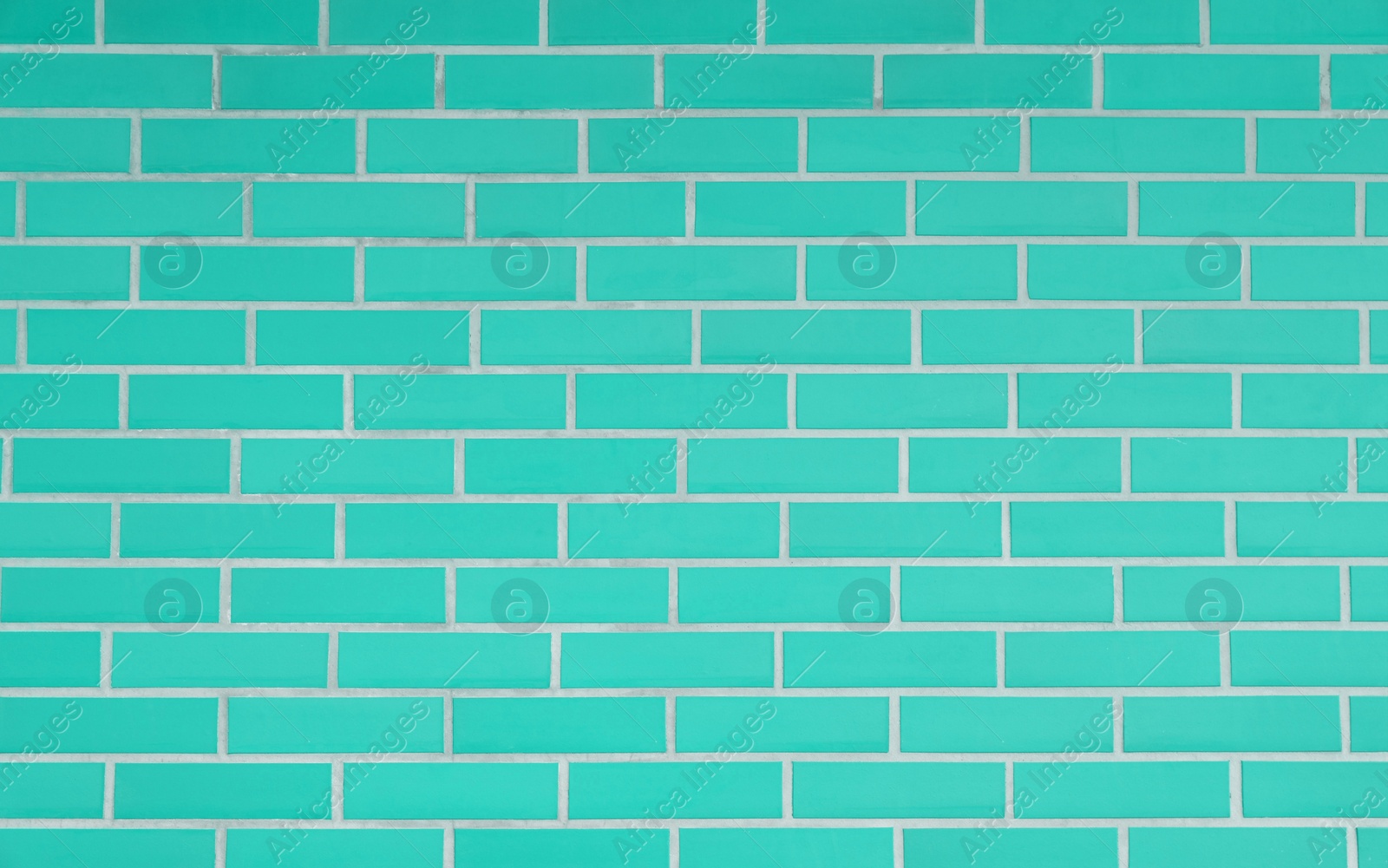 Image of Texture of turquoise brick wall as background