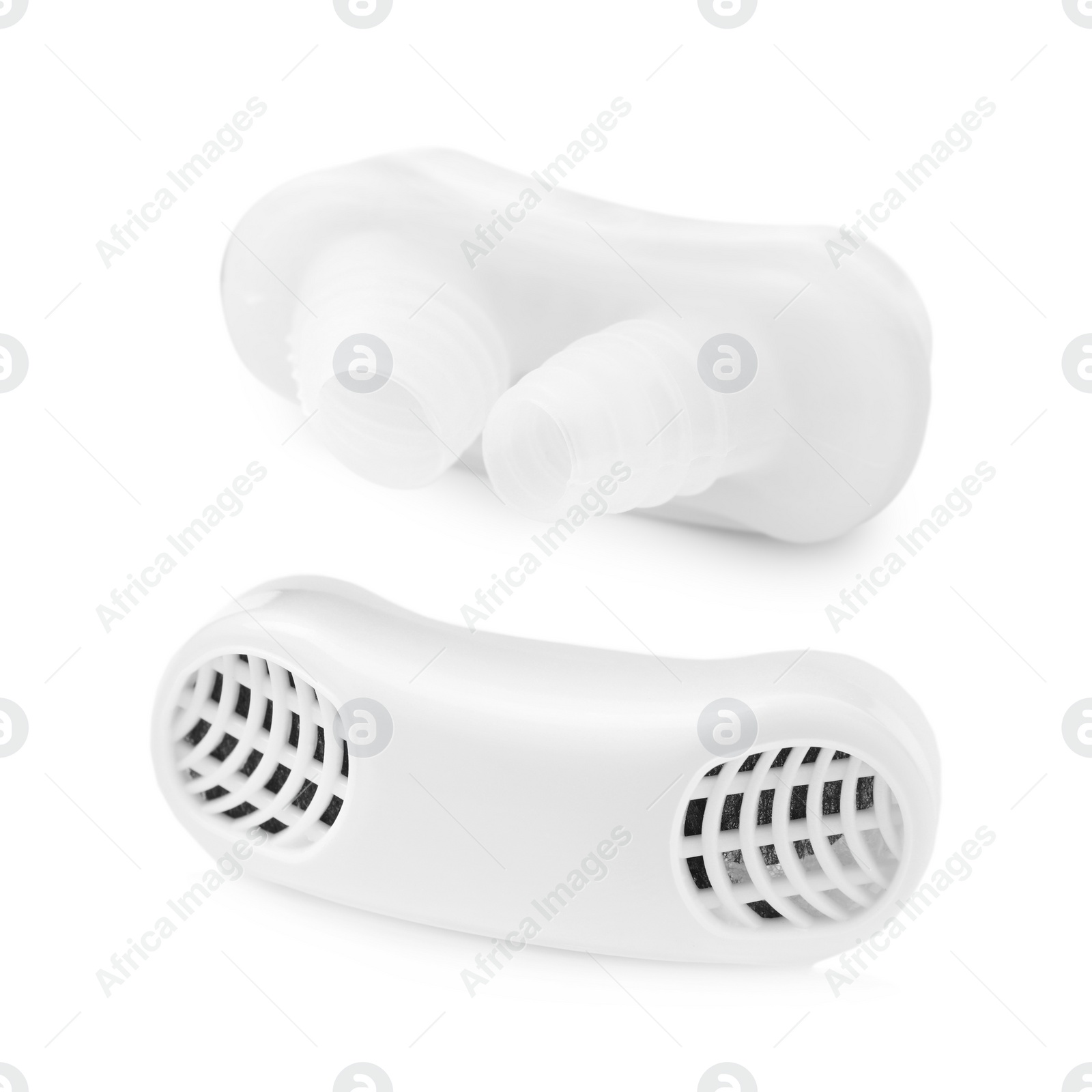 Image of Anti-snoring devices for nose on white background