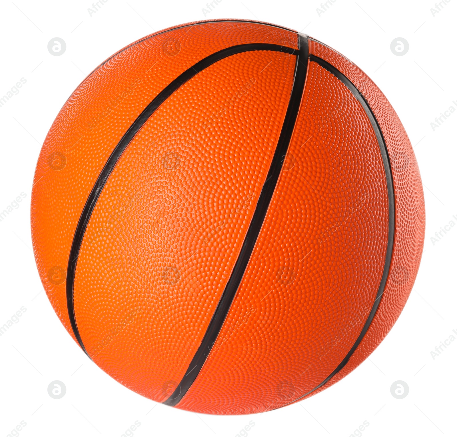 Photo of One basketball ball isolated on white. Sport equipment