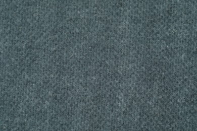Texture of soft grey fabric as background, top view