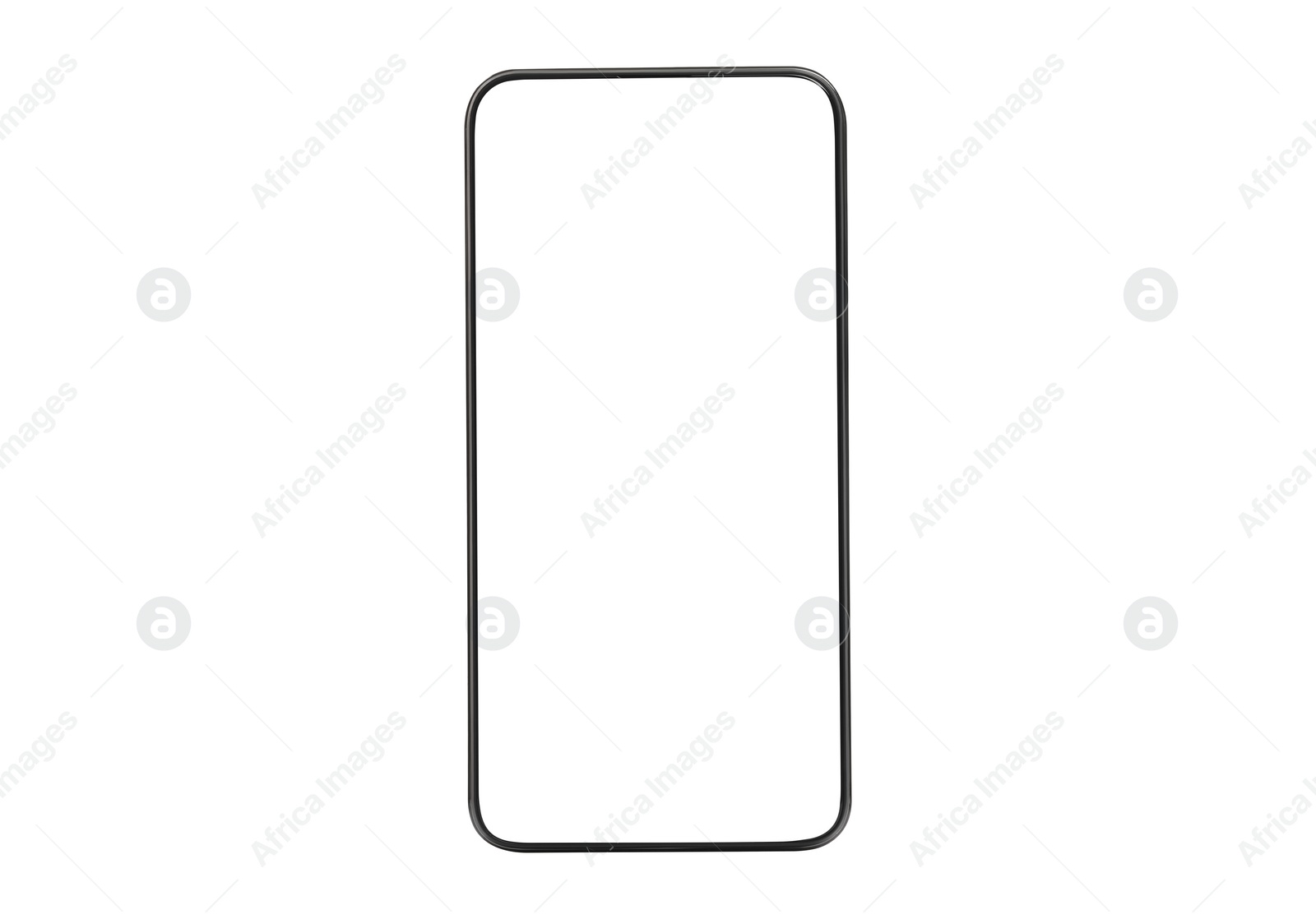 Image of Smartphone with empty screen on white background. Mockup for design