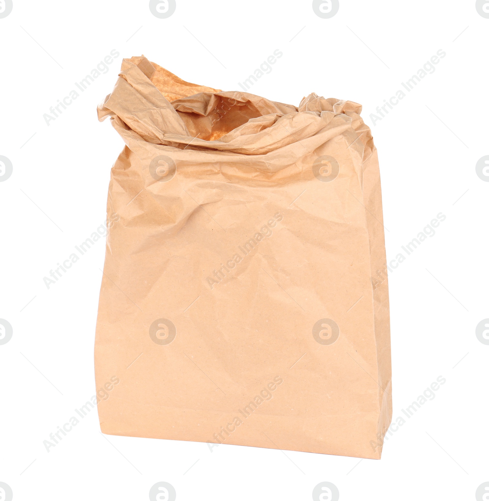 Photo of Paper bag isolated on white. Mockup for design