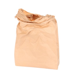 Paper bag isolated on white. Mockup for design