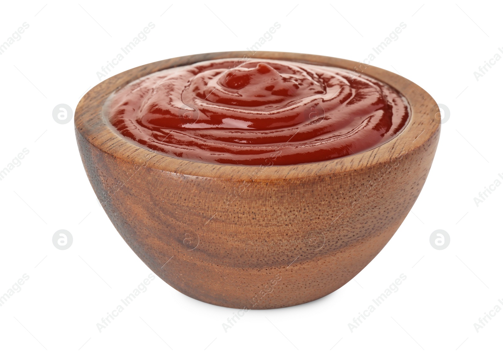 Photo of Tasty barbecue sauce in bowl isolated on white