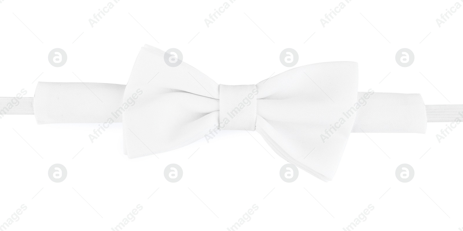 Photo of Stylish elegant bow tie isolated on white