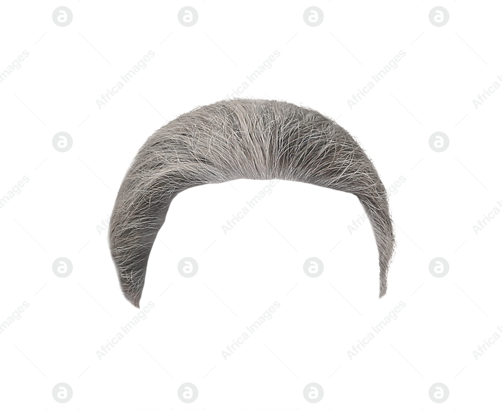 Image of Stylish male hairstyle with gray hair isolated on white