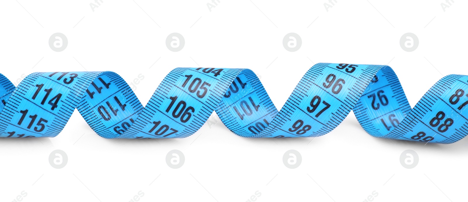 Photo of Measuring tape on white background