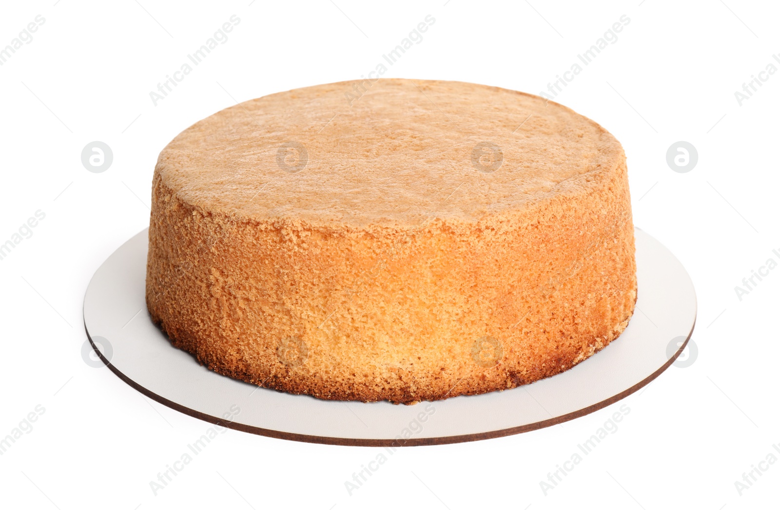Photo of Delicious fresh homemade cake on white background
