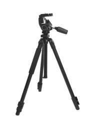 Photo of Modern tripod for camera isolated on white