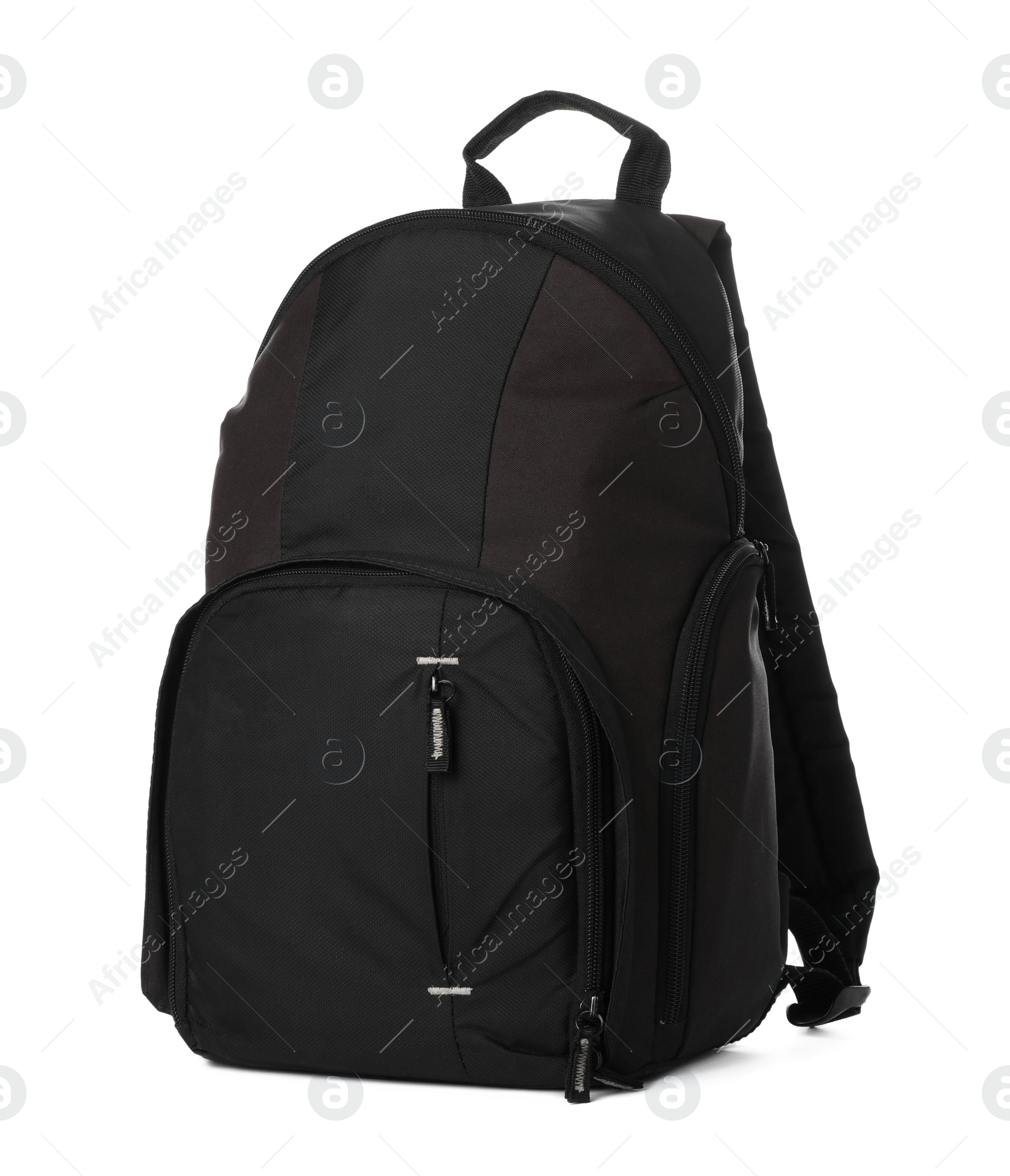 Photo of Backpack for camera isolated on white. Professional accessory