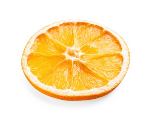 Photo of Delicious dry orange slice isolated on white