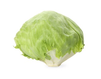 Fresh green iceberg lettuce isolated on white