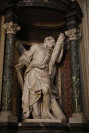 ROME, ITALY - FEBRUARY 2, 2024: Statue of st. Andrew apostle in Basilica of St. John Lateran