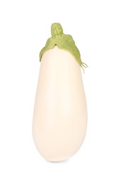 One fresh white eggplant isolated on white