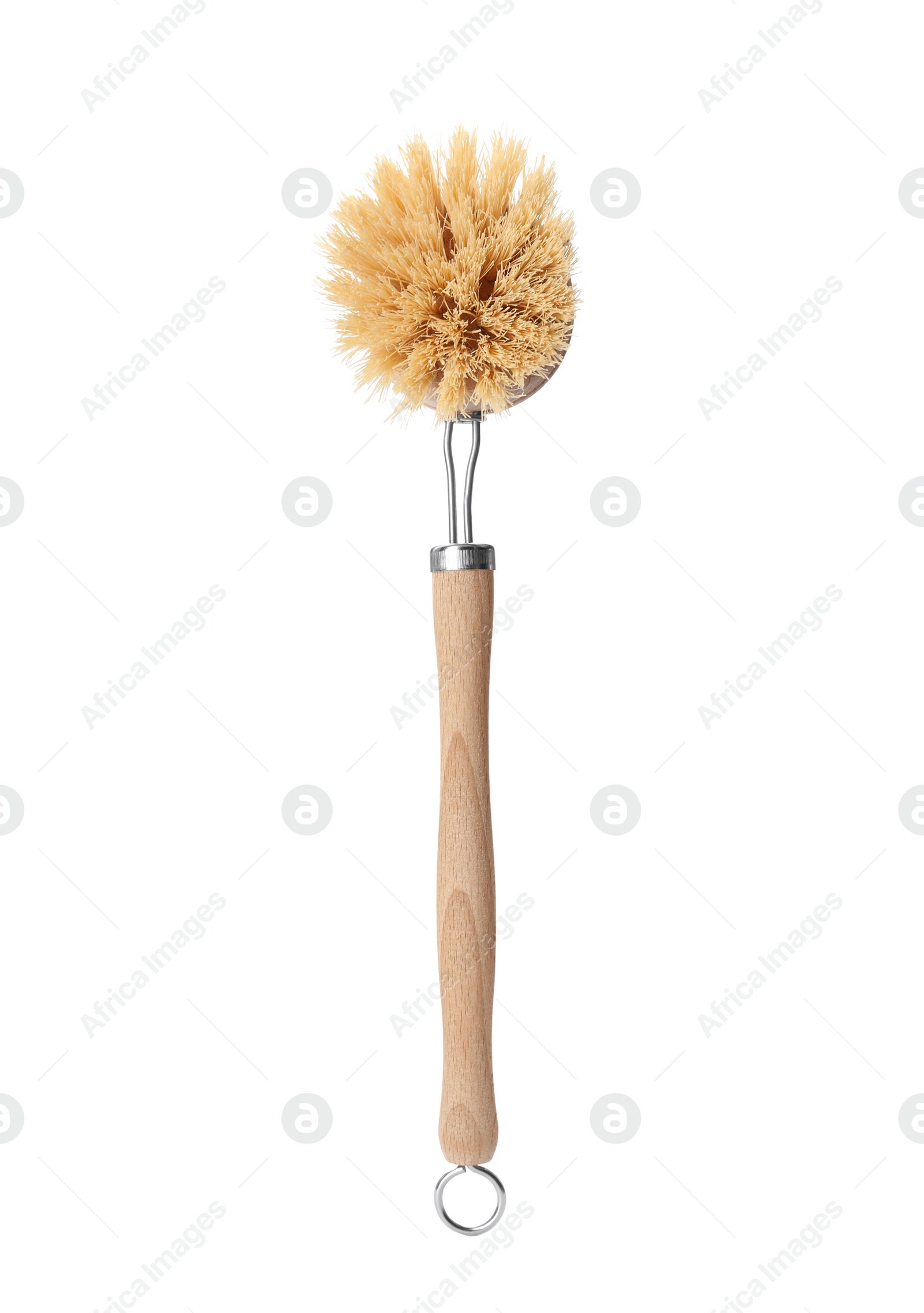 Photo of Eco friendly brush for dish washing isolated on white