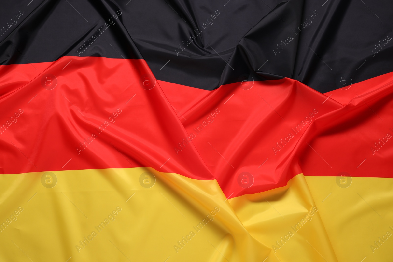 Photo of Flag of Germany as background, top view. National symbol