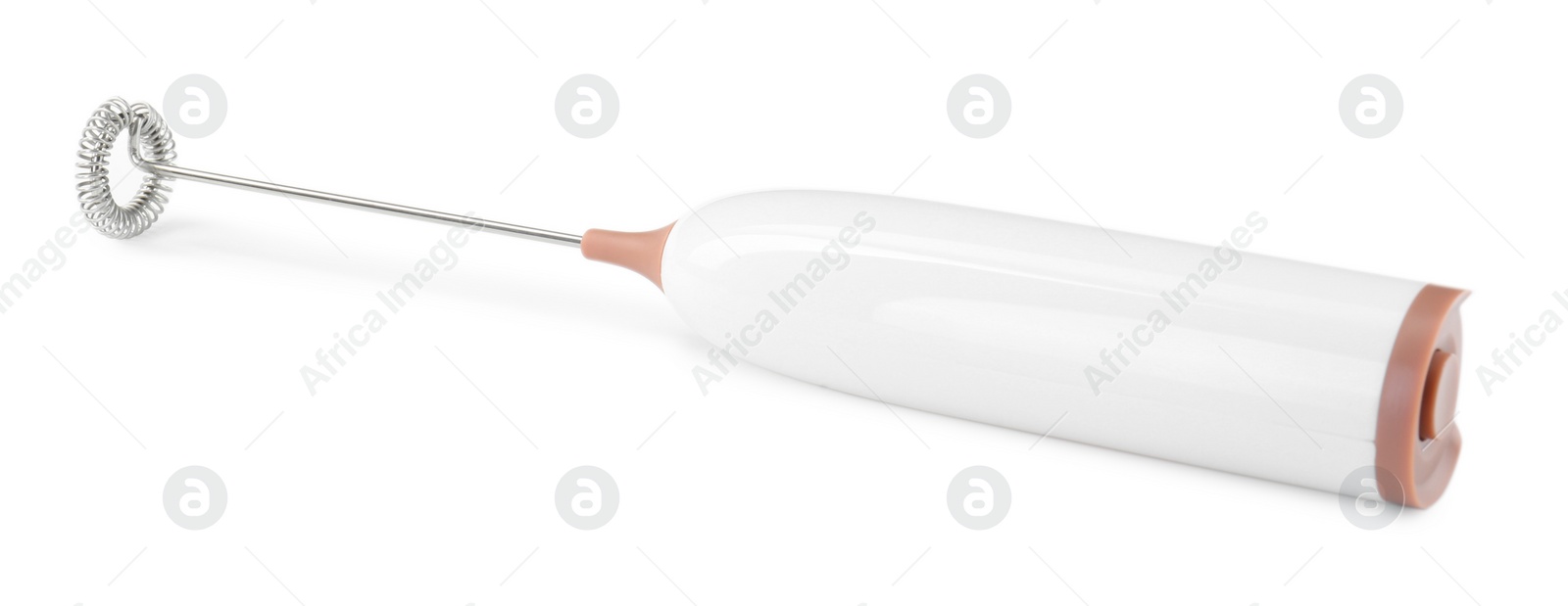 Photo of One milk frother wand isolated on white