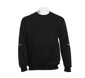 Photo of Stylish black sweater isolated on white. Men`s clothes