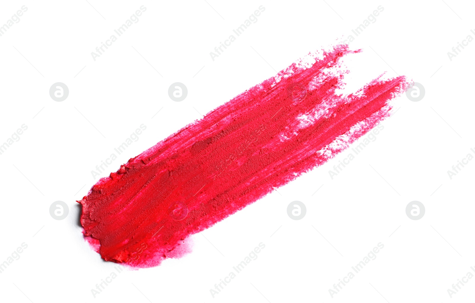 Photo of Lipstick smear isolated on white. Cosmetic product