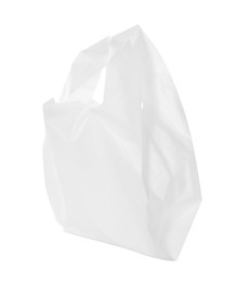 Photo of One new plastic bag isolated on white