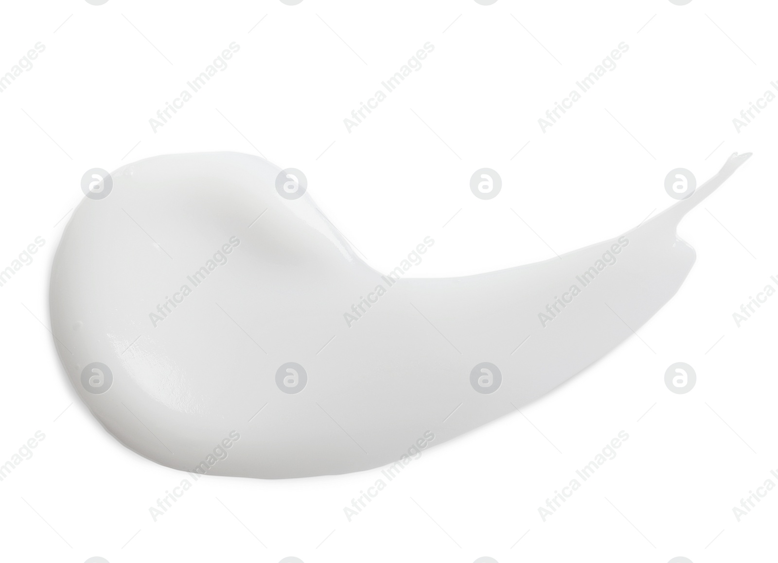 Photo of Sample of facial cream on white background, top view