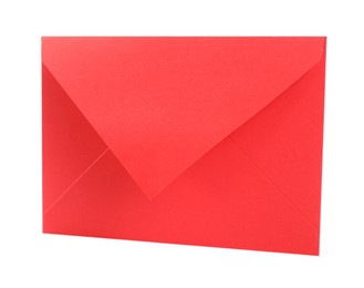 Photo of One red letter envelope isolated on white